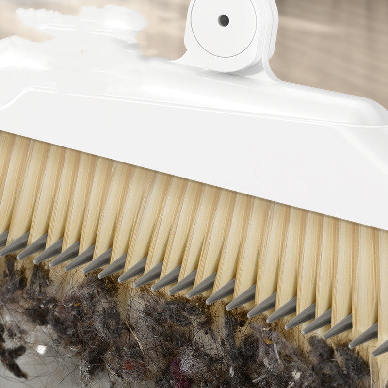 Magnetic Broom and Dustpan Set - Foldable and Hair-Free